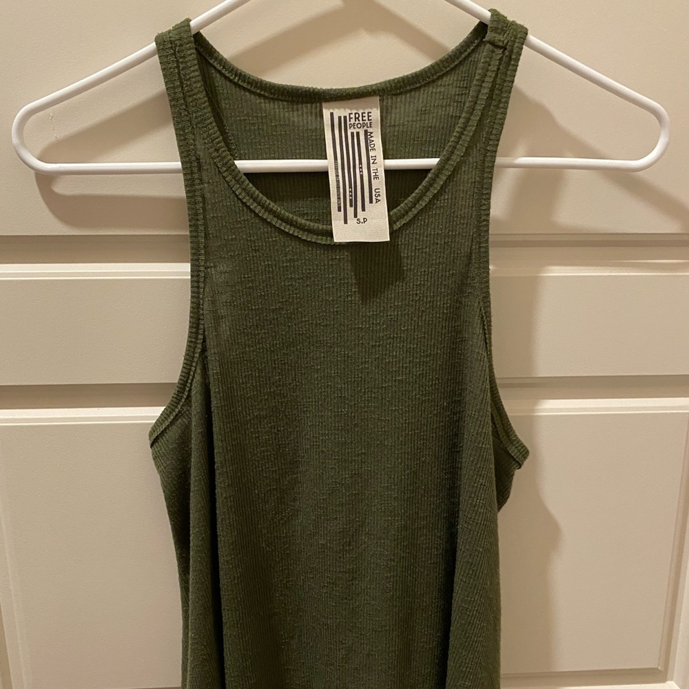 FREE PEOPLE Army green Tank top